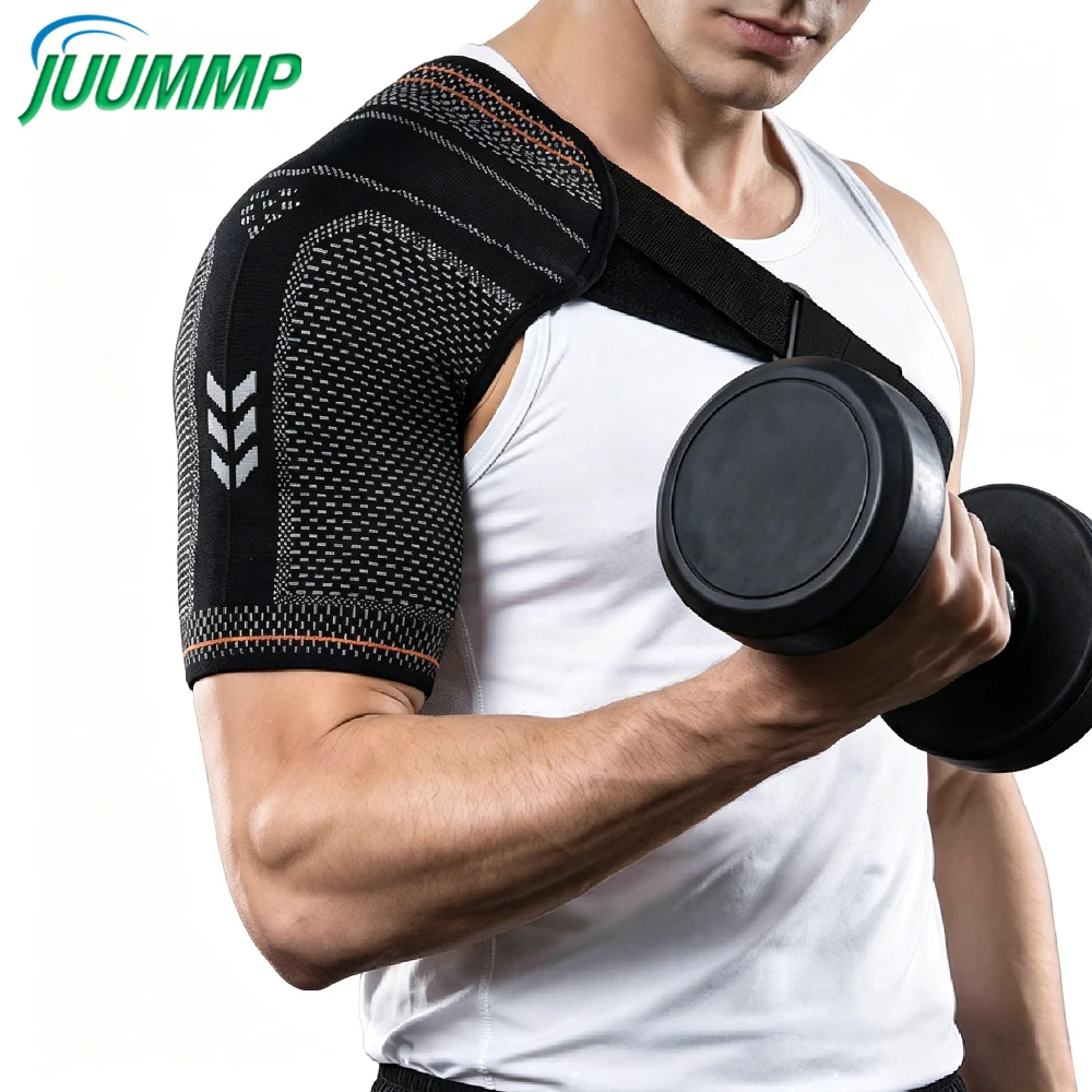 1PCS Adjustable Shoulder Support Brace, Breathable Sweat-Absorbent Compression Strap Sports Shoulder Stabilizer for Men Women