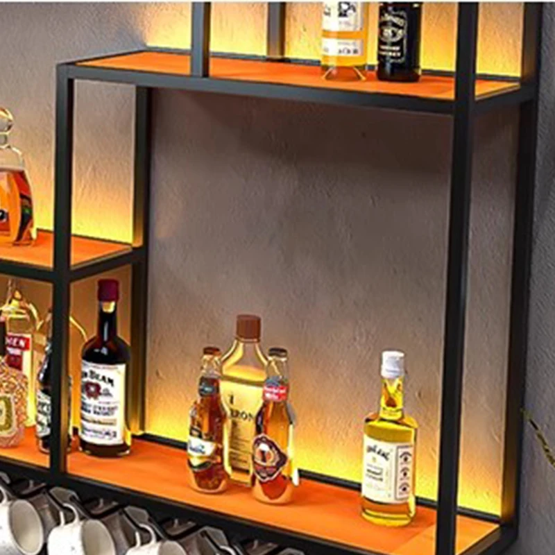 Club Hanging Salon Bar Cabinet Wall Mounted Whisky Unique Commercial Wine Cabinets Drink Modern Mueble Para Vino Bar Furniture