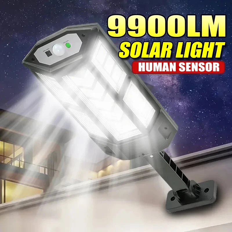 Powerful Solar LED Street Lights 3 Modes with Motion Sensor Super Bright Wall Lamp Outdoor Garden Yard Solar Power Light