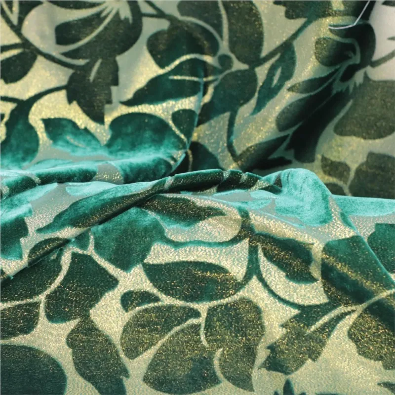 

The fabric of cheongsam and dress is made brocade velvet with golden rotten flowers