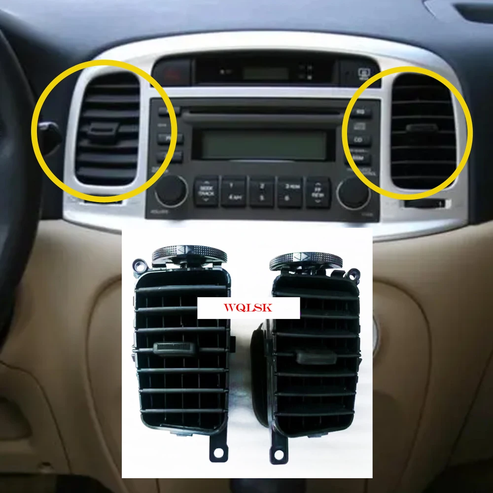

Car Interior Front Dash Center Console A/C Air Vent Outlet air conditioning Installation nozzle For Hyundai accent/VERNA