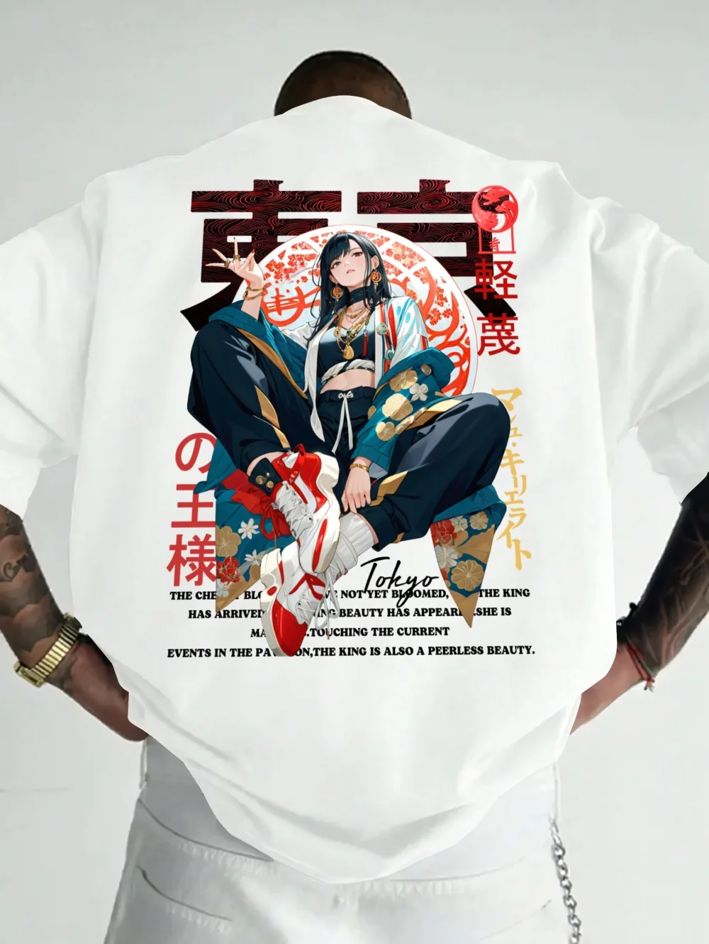 

Fashion Japanese Cartoon 3D Print Men T-Shirt Summer Harajuku Daily O-Neck Tee Casual Loose Street Short Sleeve Fashion Men Tops