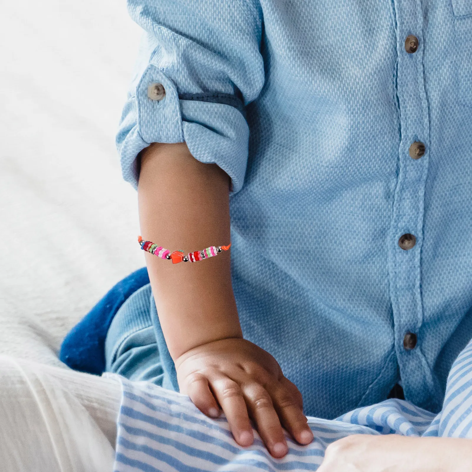 

12pcs Fruit Bracelet for Girls Colorful Polymer Clay Bead Wristwear Lightweight Comfortable Summer Beach Wear Women Aesthetic