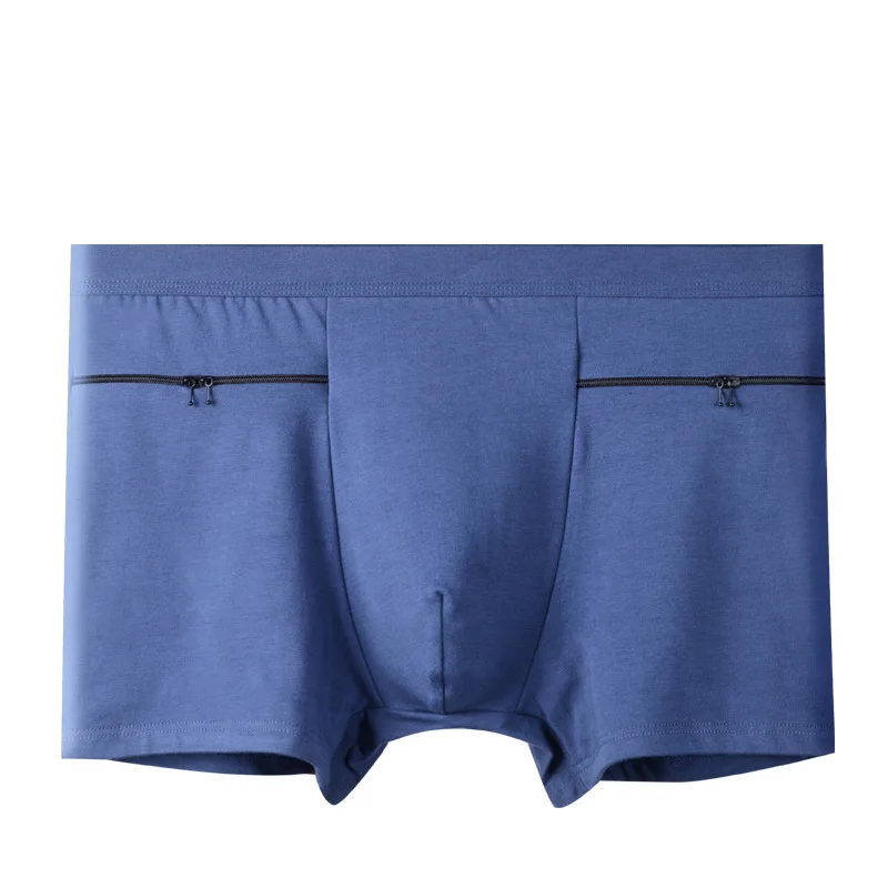 Celana Dalam Boxer Pria Celana Dalam Katun Pinggang Tinggi Dua Sisi Tahan Ritsleting Celana Pendek Travel Boxer Pria