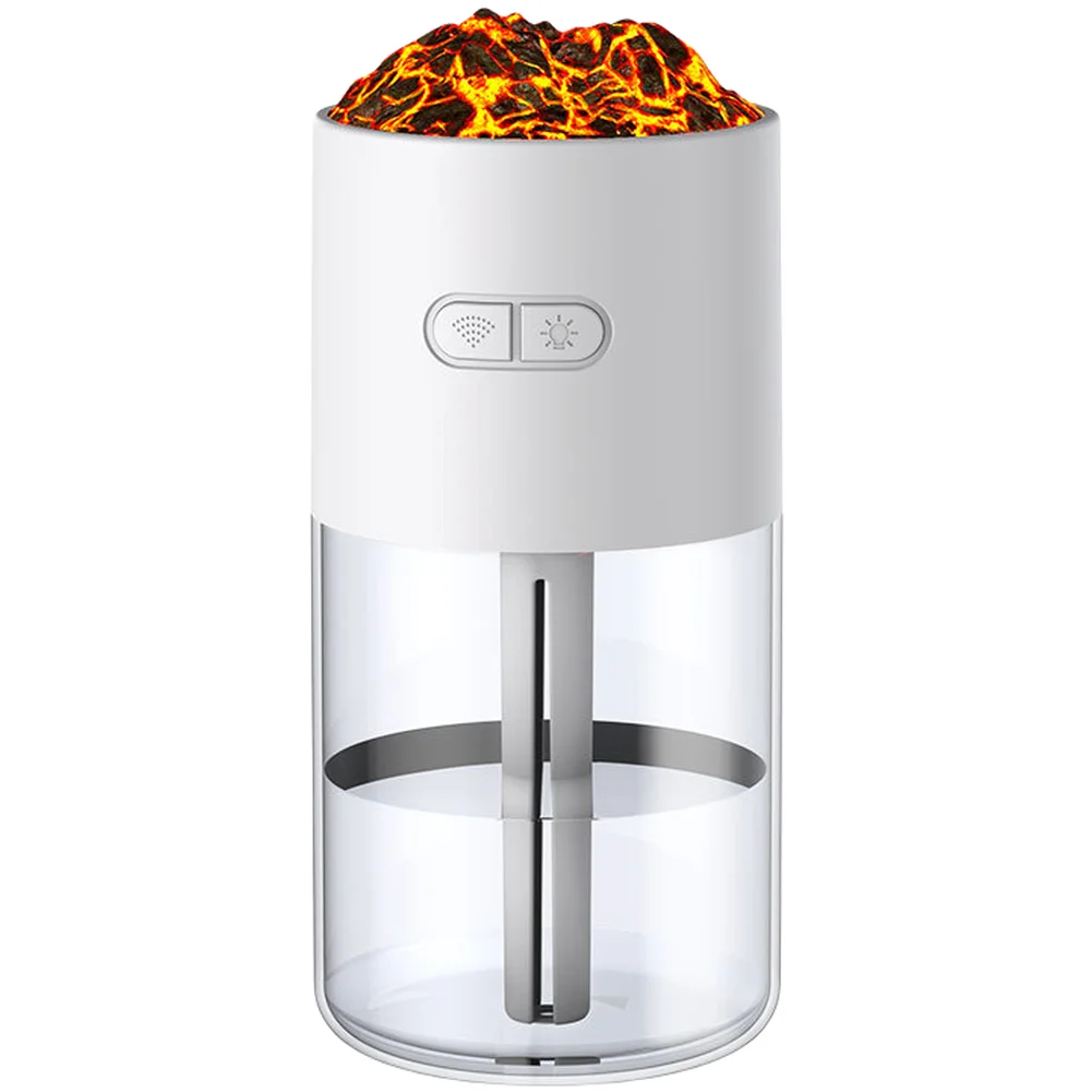 Portable USB Car Humidifier with Colorful Flame LED Light 280ml Tank for Home Office Use Quiet Operation Under 36dB