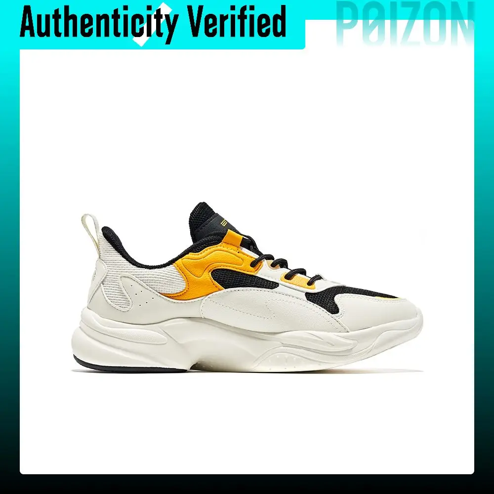 Erke Low top Running Shoes Men's White Black Orange Yellow 11122220069-002