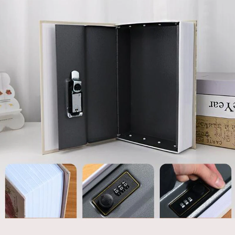 

Creative Book Safe with Password Lock Hidden Anti Theft Storage Box Shaped Secret Savings Case for Home Kids Gift