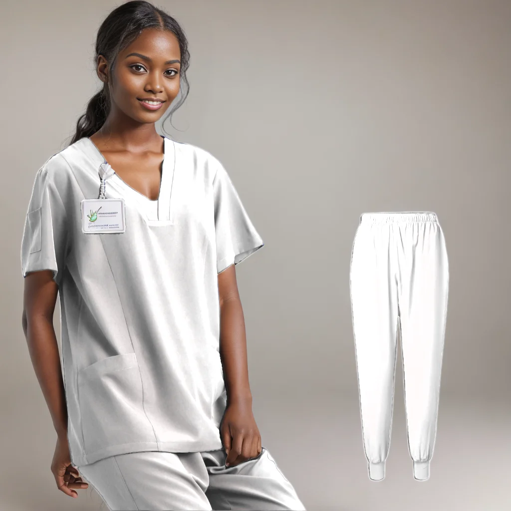 Scrubs Tops Medical Clothing Hospital Uniforms for Women Nursing Uniform Health and Beauty Work Wear Surgical Scrub Joggers