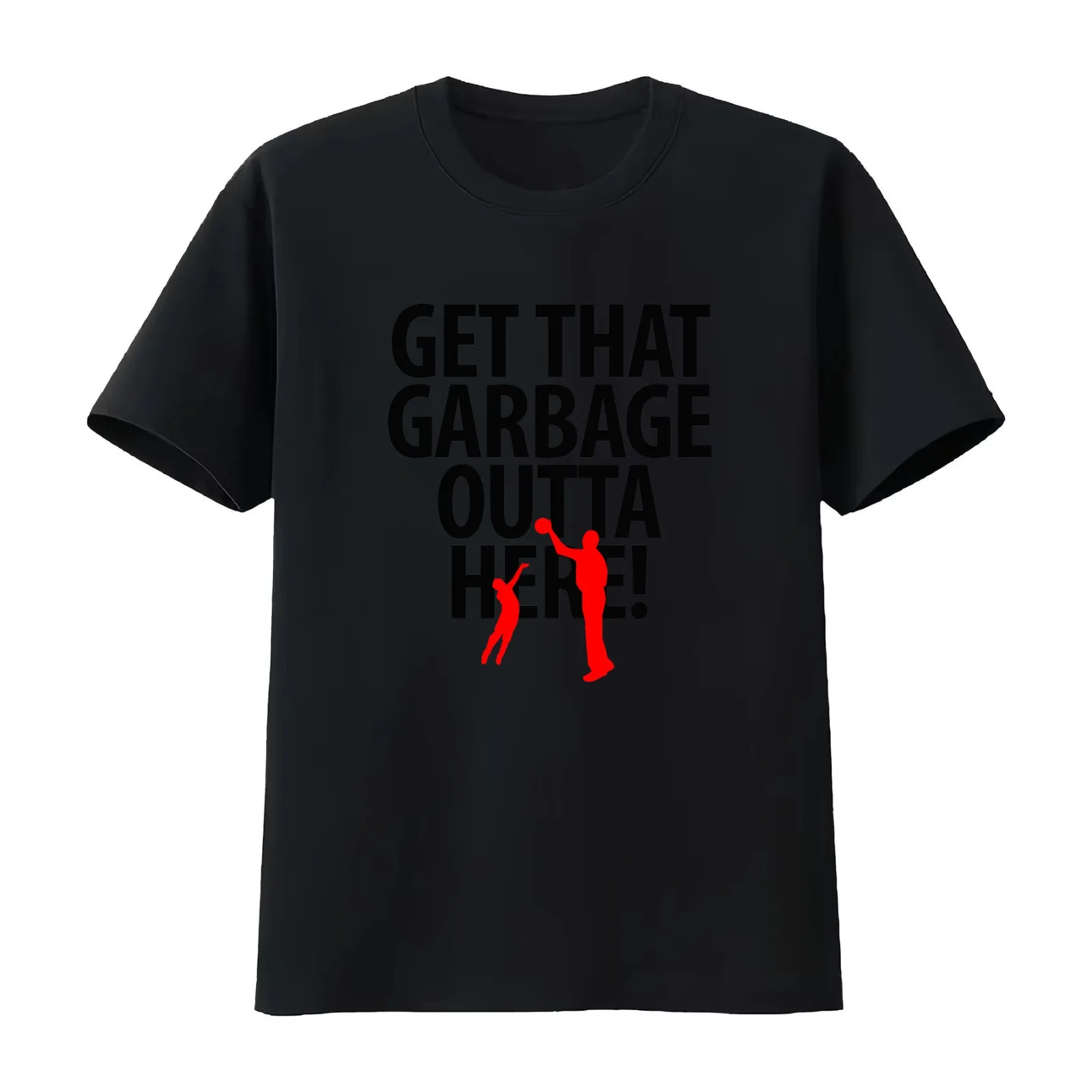 Get that garbage outta here! T-Shirt Summer Casual Cotton Tee Oversized Streetwear Tops Vintage Graphic Print 100% Cotton