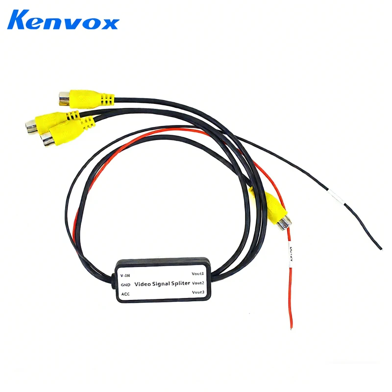 CVBS AND AHD720P Video Signal Splitter 1 To 3 Output RCA Video Booster Amplifier Splitter for Car TV, DVD, CCTV 1 Input 3 Output