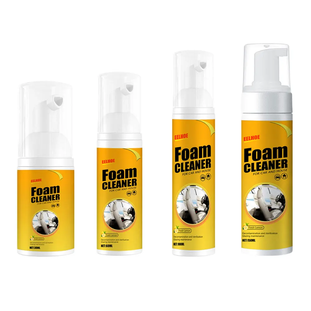 30/60/100/150ML Bubble Cleaner Foam Cleaning Agent Bubble Cleaning Spray Car Interior Wash Maintenance for Auto Home Use