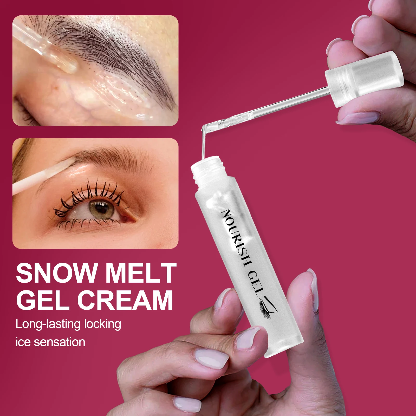 ICONSIGN, Nourish Gel Wimpern-Lifting-Set, nährend und formend, schützt empfindliche Haut, transparentes Kühlgel, Make-up-Tools