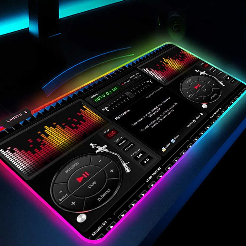 

Tables Controllers Dj Mouse Pad Led Table for Gamers Gloway Rgb Lamp Gaming Play Mat with Backlight Rubber Pads Laptop Mat Mouse