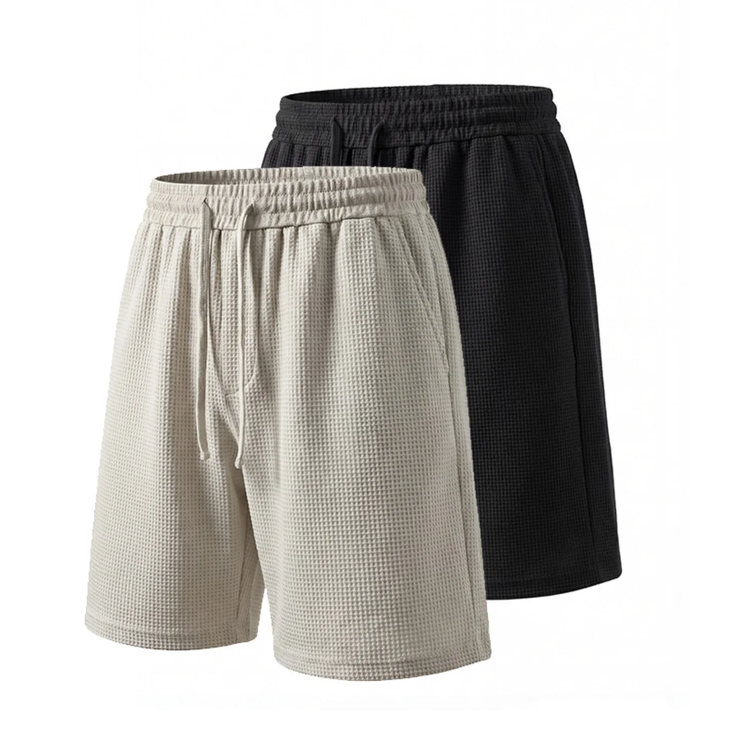 

Универсальные повседневные шорты унисекс из мягкого дышащего материала, подходящие для ношения в течение всего дня дома или на улице, черный/абрикосовый цвет.