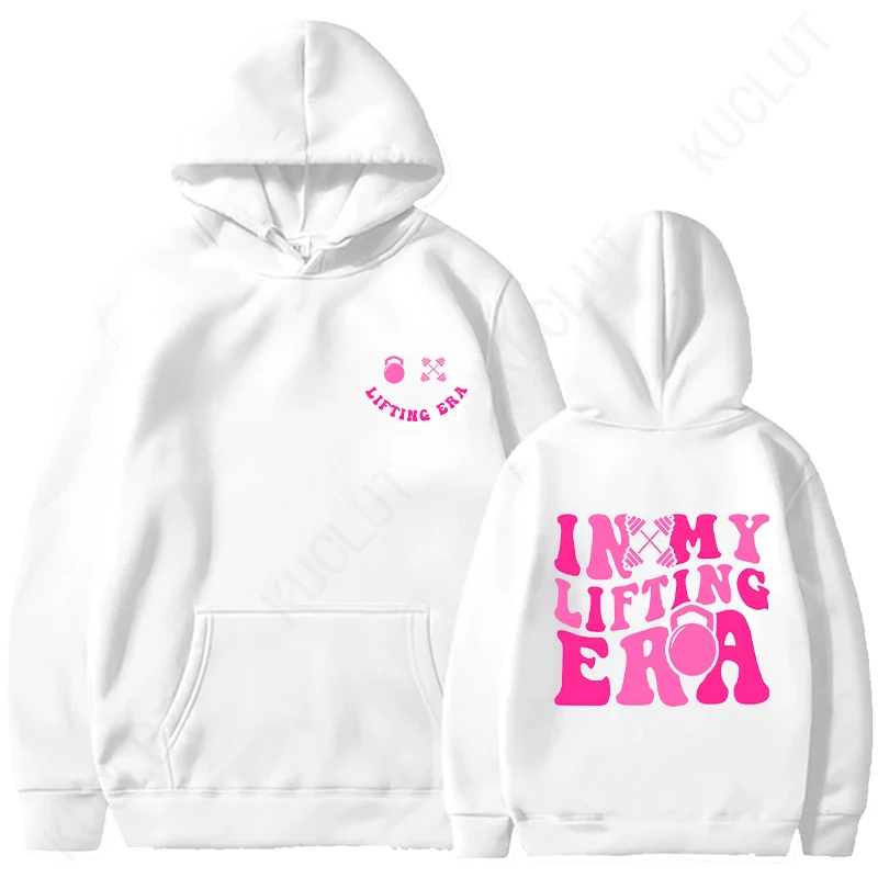 Di Era angkat saya Hoodie Meme lucu pecinta Gym pakaian estetika kuat Sweatshirt wanita Hoodie Pullover Fashion Harajuku