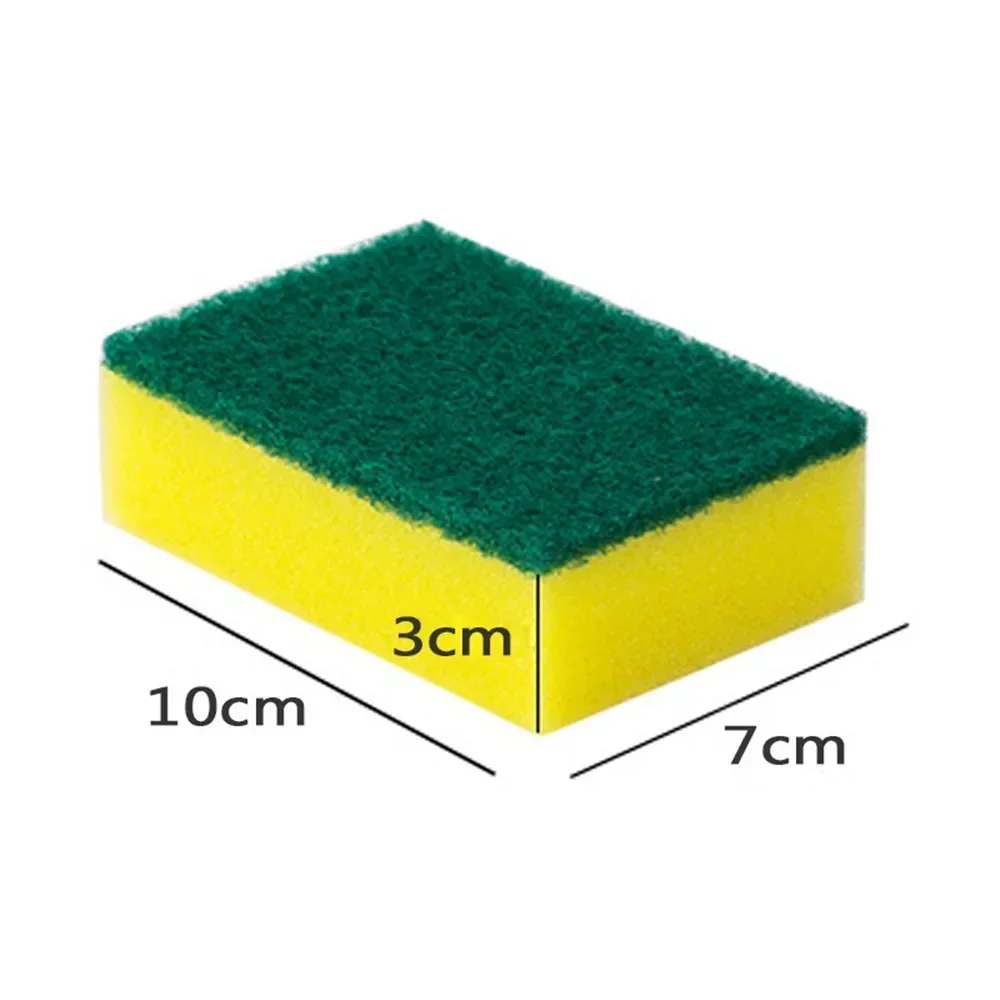 5Pcs Double-sided Cleaning Dishwashing Sponge Household Scouring Pad Kitchen Wipe Dish Cleaning Brush Sponges