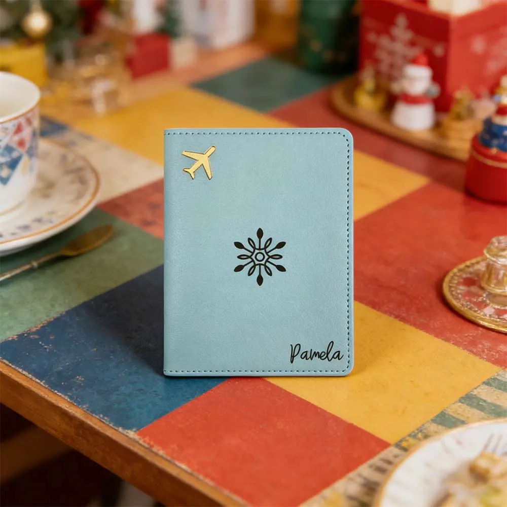 

1pc Personalized Name Passport Cover Travel Accessory Leather Passport Sleeve with Name Unique Design