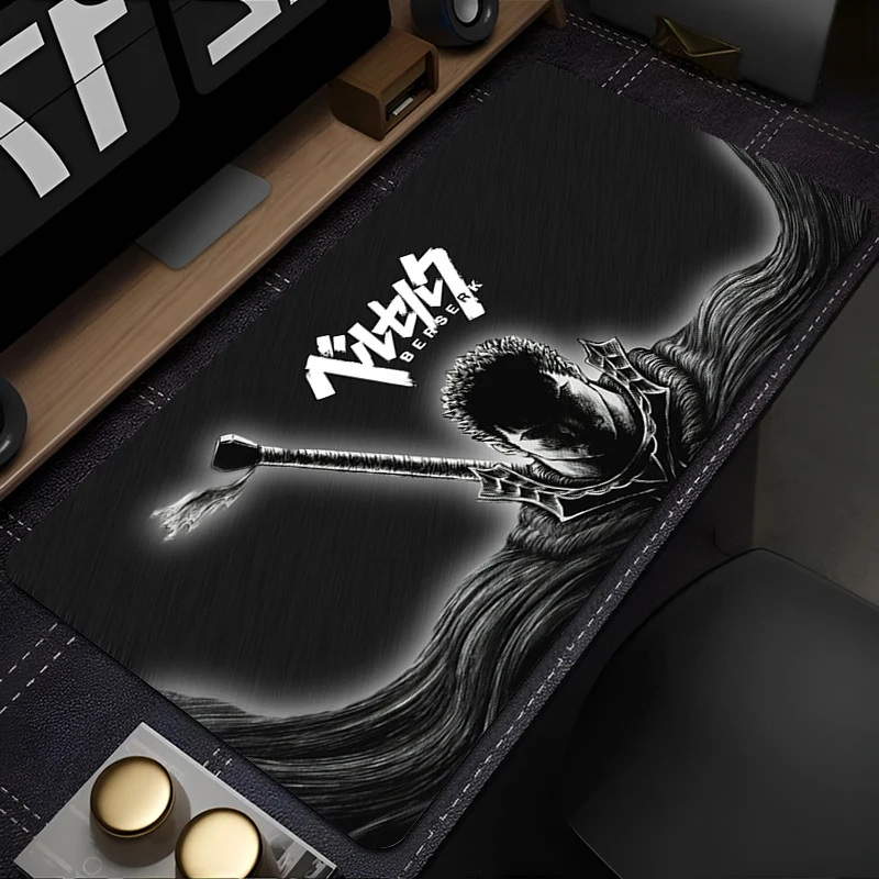 Tapis de souris 90x40cm pour ordinateur B-BERSERK, en caoutchouc lisse et flexible, pour Gamer, clavier d'ordinateur, Kawaii, bord verrouillable, E-sports Mosuepad