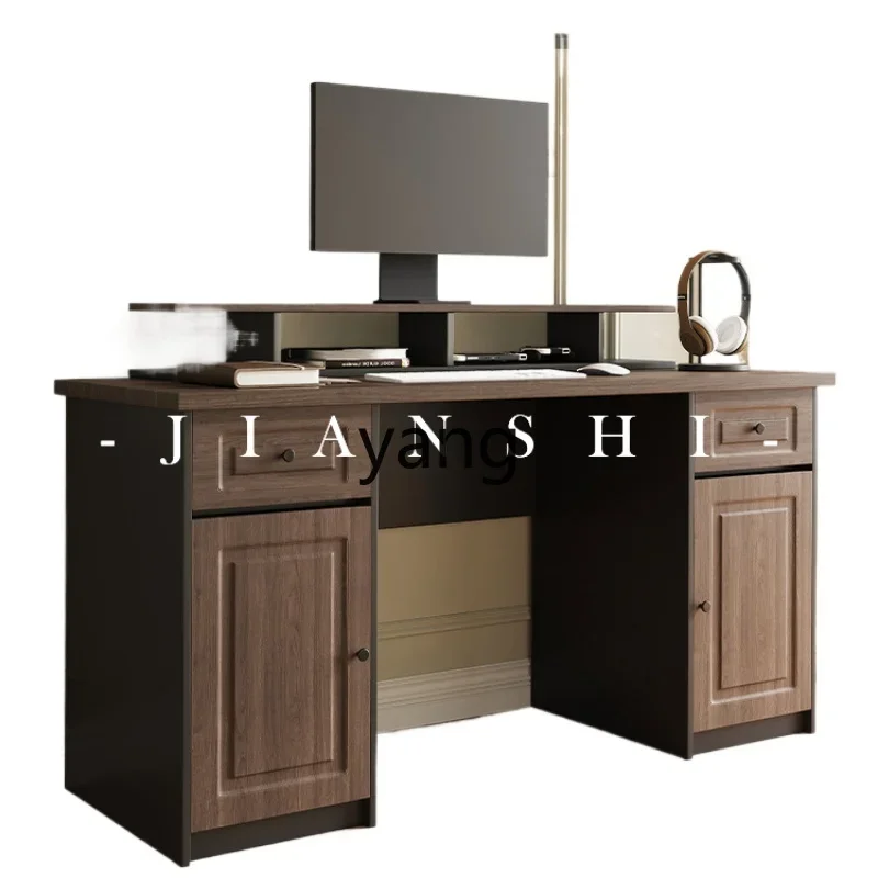 LH antique desk with heightening rack modern retro computer desk home study writing desk