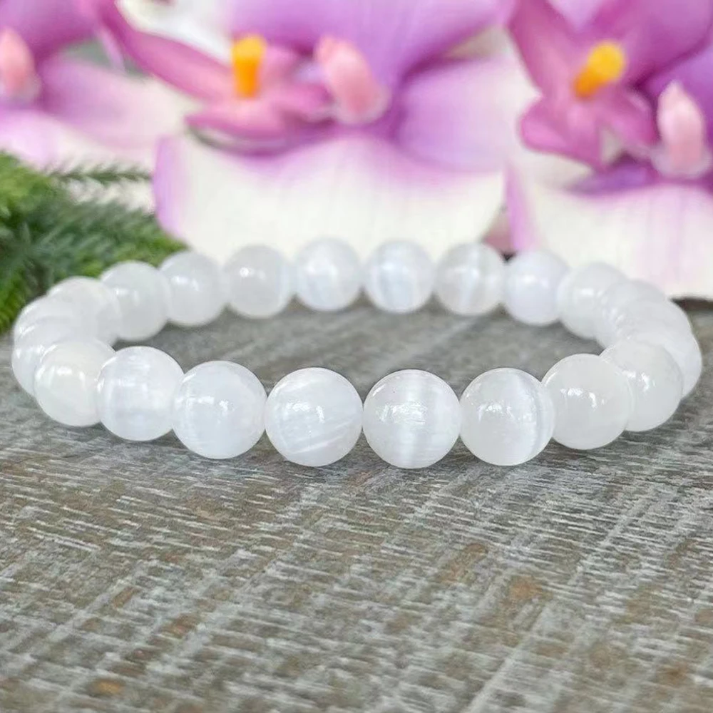 MG1926 New Design Natural 5A Grade Natural Selenite Bracelet Fashion Womens Gemstone Energy Healing Crystals Jewelry