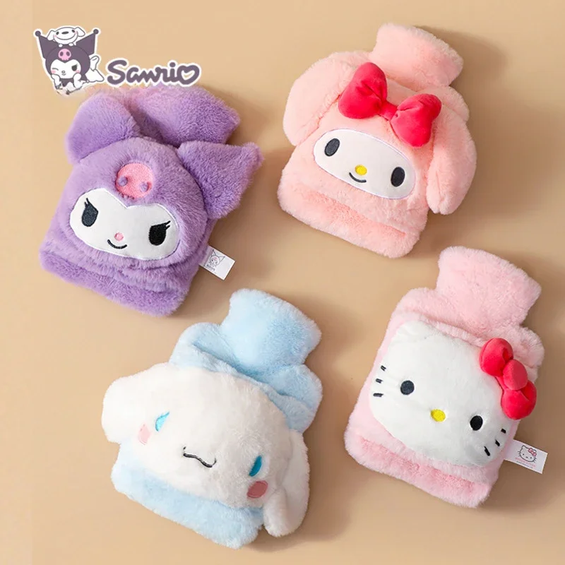 

Sanrio Kawaii HelloKitty Anime Cartoon Kuromi Cinnamoroll Plush Water Filled Hot Water Bag Hand Warmer Cute Girl Birthday Gift