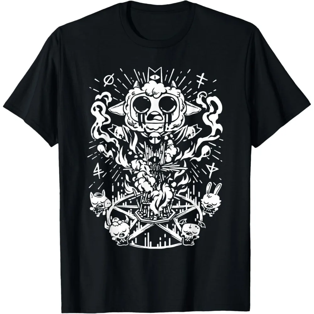 Cult The Lamb Creative Design T-Shirt Game Enthusiast Men Women Universal Fashion Casual Crewneck Shirt Summer Daily Cotton Tee