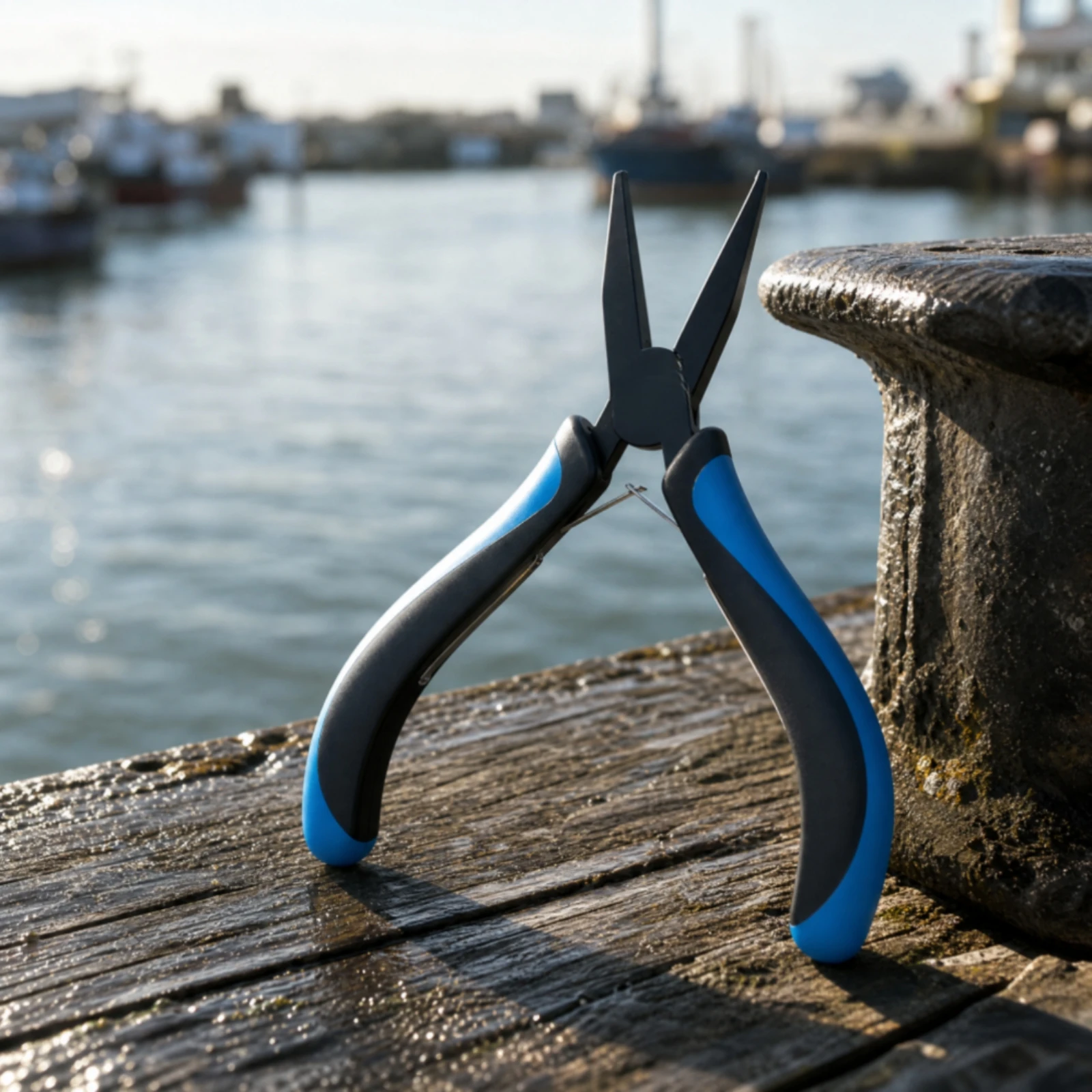 Fishing Hook-Tying Plier Non-Slip Handle Fishing Plier with Return Spring Ergonomic Compact for Anglers, Home Tackle Readying