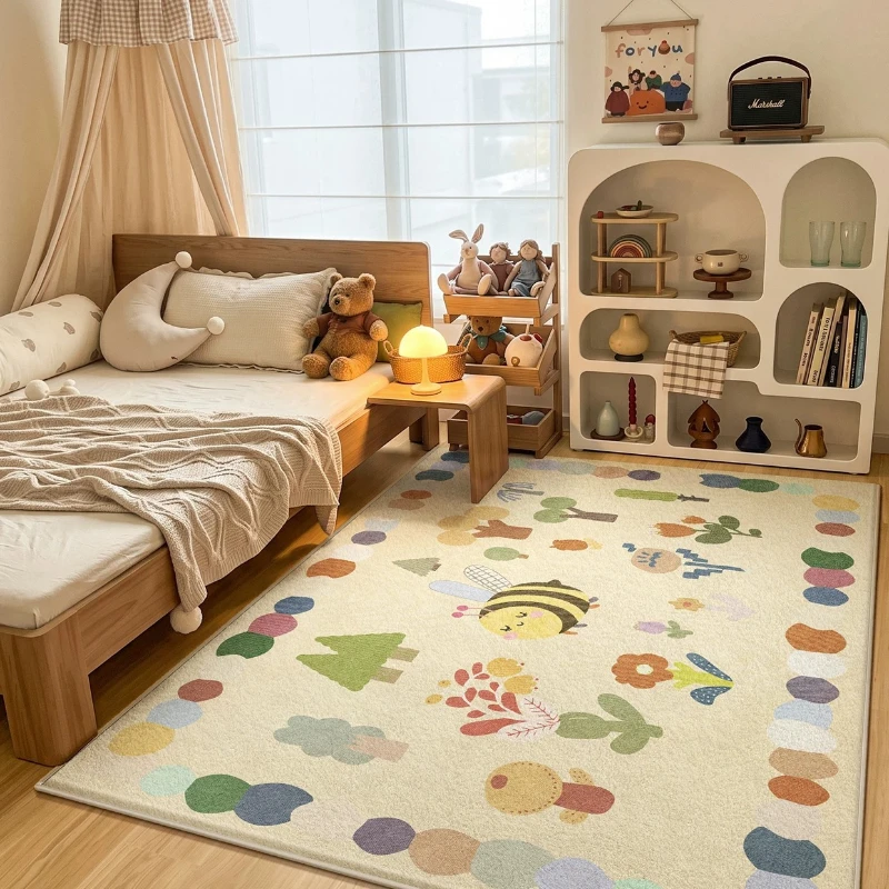 Cartoon Style Bedroom Decor Washable Carpet Large Area Carpets for Living Room Fluffy Soft Children's Floor Mat Thick Plush Rug