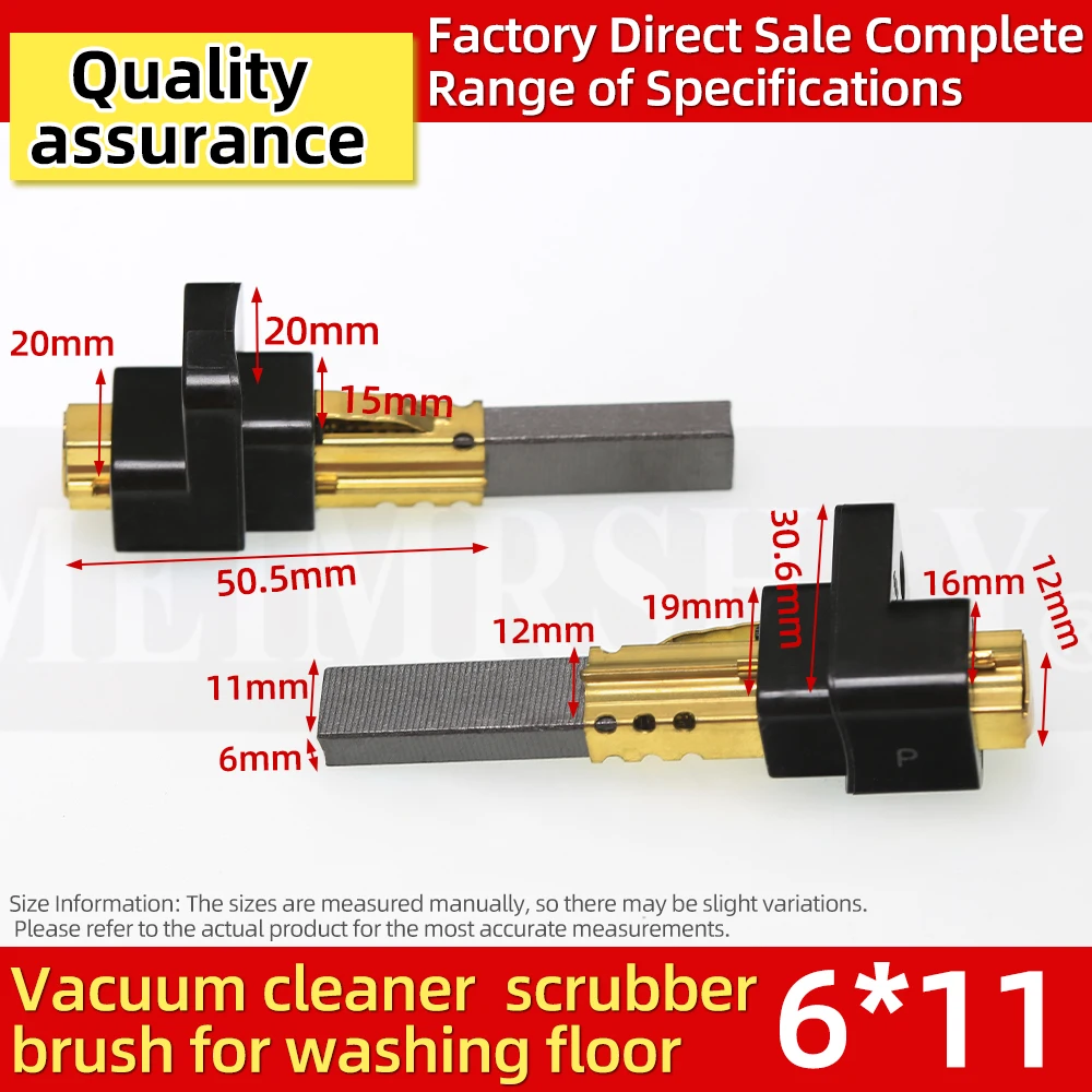 10pcs MEIMRSHLY 6*11 Vacuum Cleaner Motor Carbon Brushes
