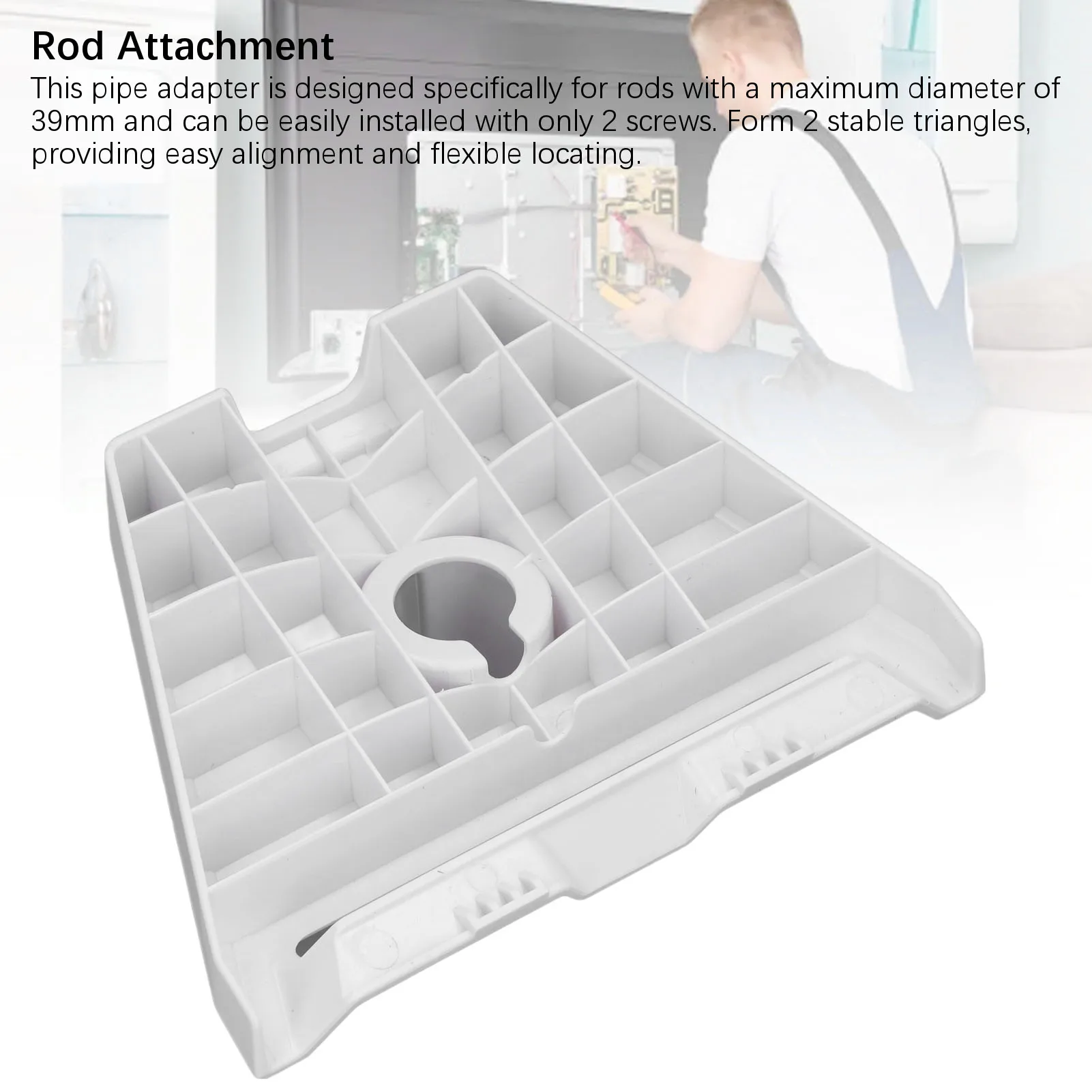 Standard Pipe Adapter for Gen 3 Antenna Roof Mount Plate 360 Degree Rotation Pole Mounting Kit White