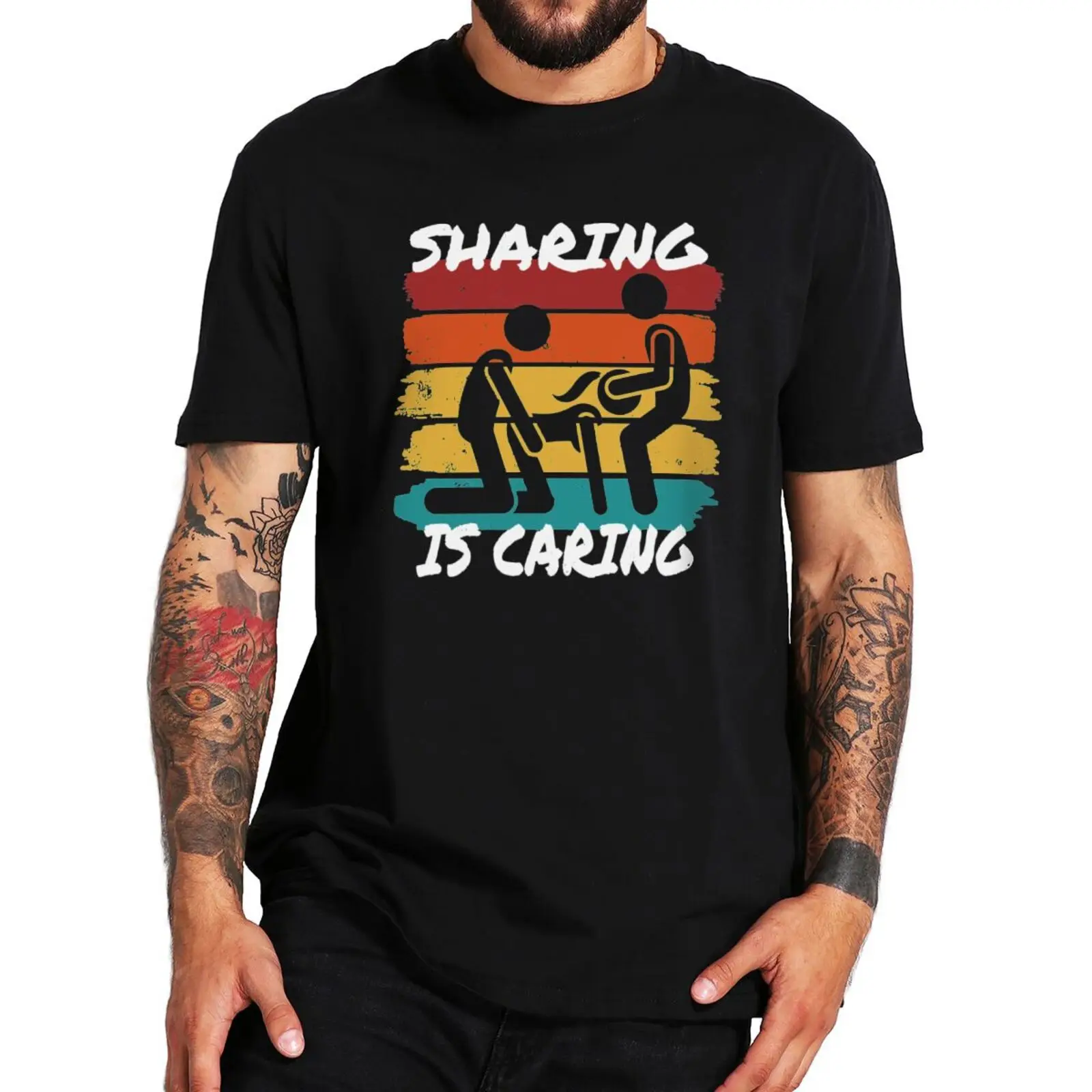 Sharing Is Caring T Shirt Vintage Funny Sexy Jokes Short Sleeve 100% Cotton Soft Unisex Casual T-shirts EU Size