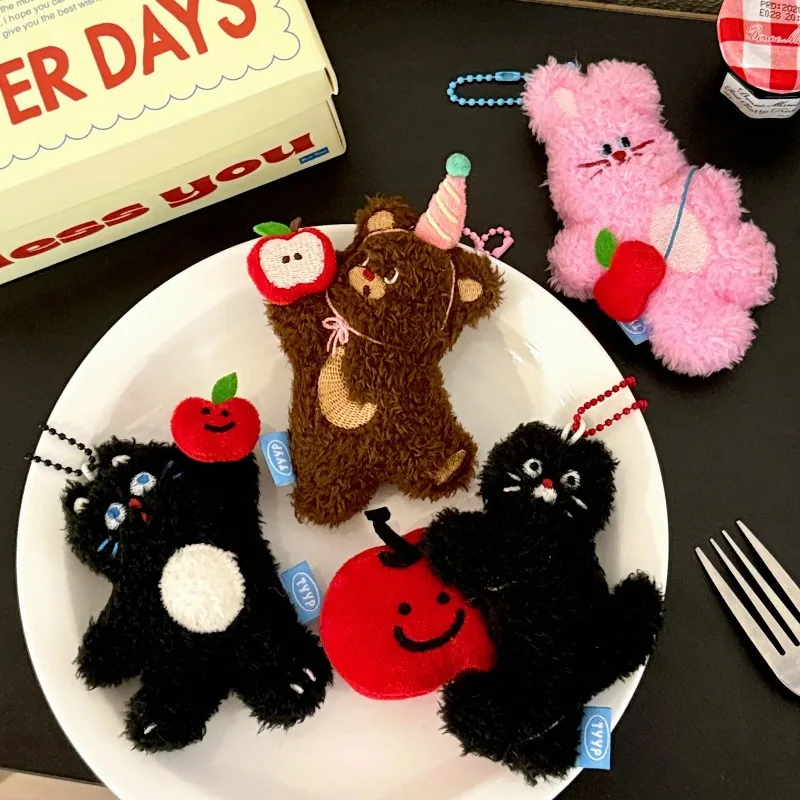 1 unidade de pingente de boneca, pingente de pelúcia para mochila, pingente de mochila com corrente de contas