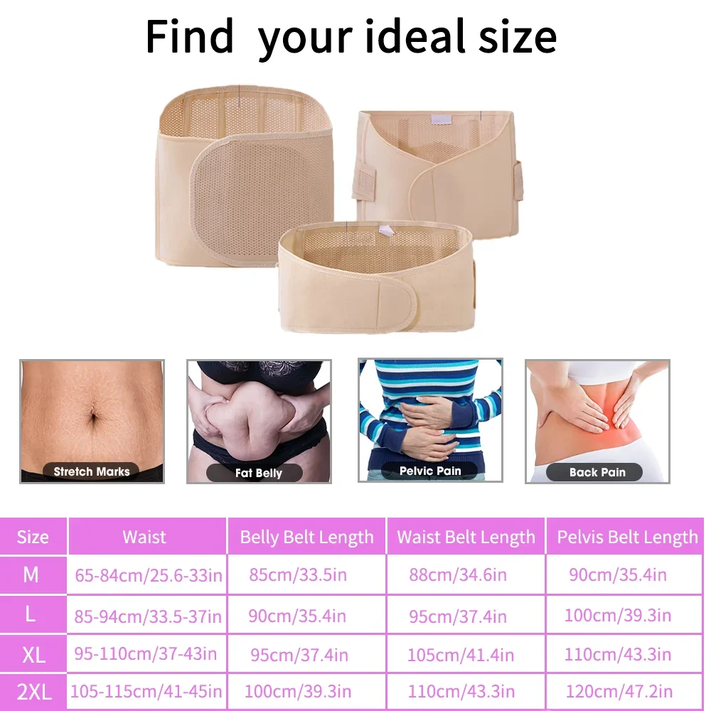 3 in1 Corset Postpartum Belly Band Pregnant Women Tummy Belly Pelvis Belt Wrap Waist Trainer Recovery Bandage Strap Body Shaper