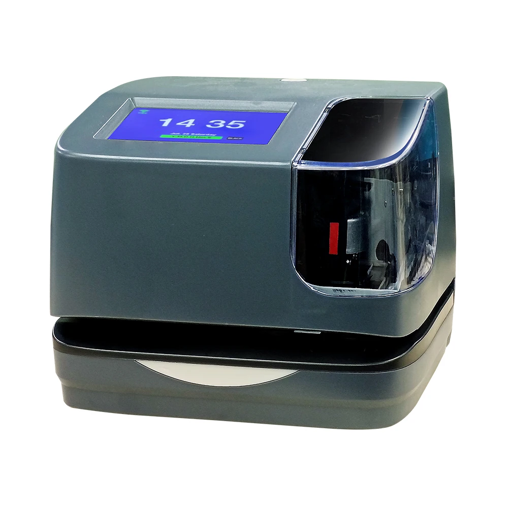 Date Time Stamp Machines Custom 5 Lines Printing Color Screen Display Time Clock Synchronization Function