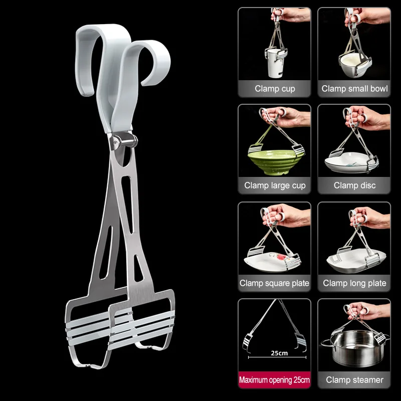 soiHM4 soi 1PCS Hot Plate Gripper, Anti-Brandwonden Clip Hot Dish Plate Clip, Anti-verbranding Clip voor kom, nieuwe keukenplaatklem