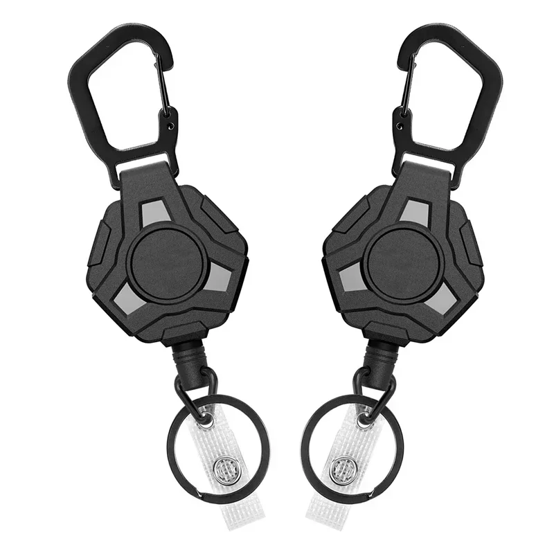 

2 шт., выдвижной брелок с защитой от потери, держатель для значка, металлический ремешок, именная бирка, держатель для карт, катушка, кольцо с откидной спинкой, зажимы, пряжка