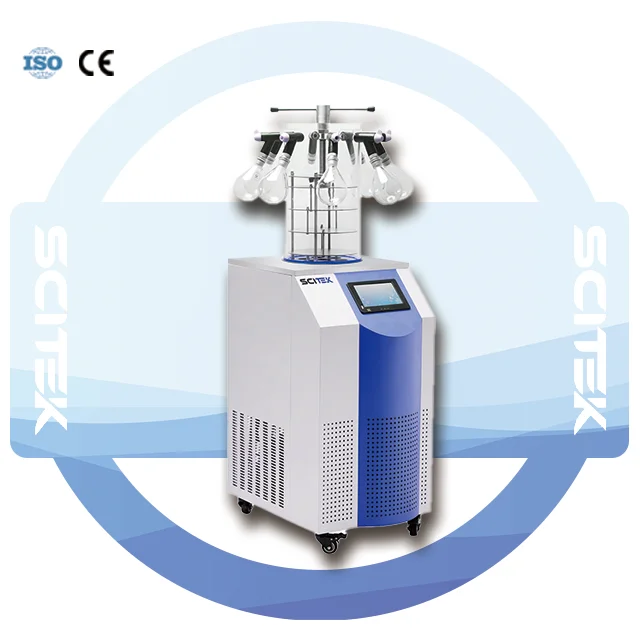 SCITEK Benchtop Freeze Dryer -60℃ Condenser Temp Laboratory Vacuum Freeze Drying Equipment