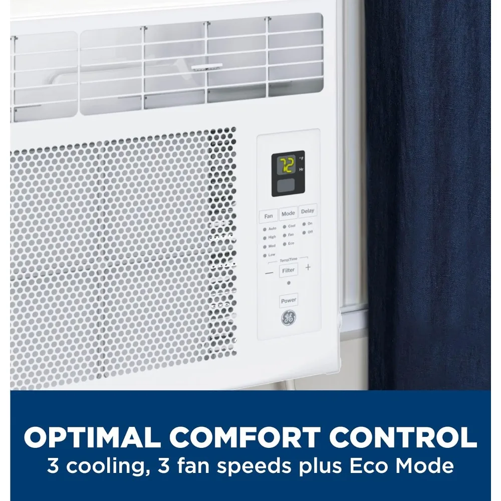 Window type air conditioning unit, 6000BTU,suitable for 250 square foot rooms,equipped with adjustable fans and cooling settings