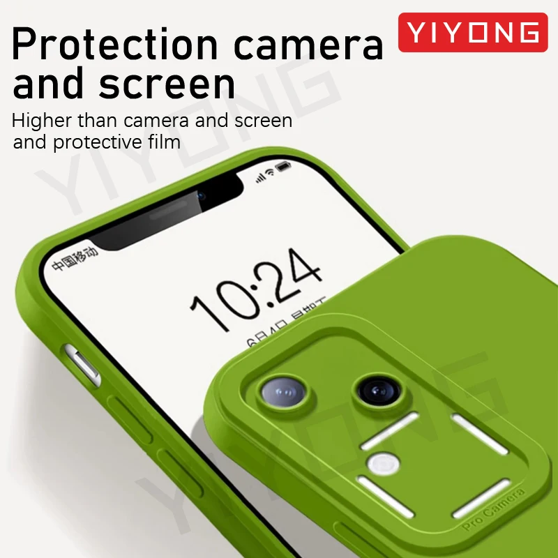 For Vivo V30 Case YIYONG Silky Liquid Silicone Soft Cover For VIVO V30 V30Pro VivoV30 Pro 5G Shockproof Phone Cases