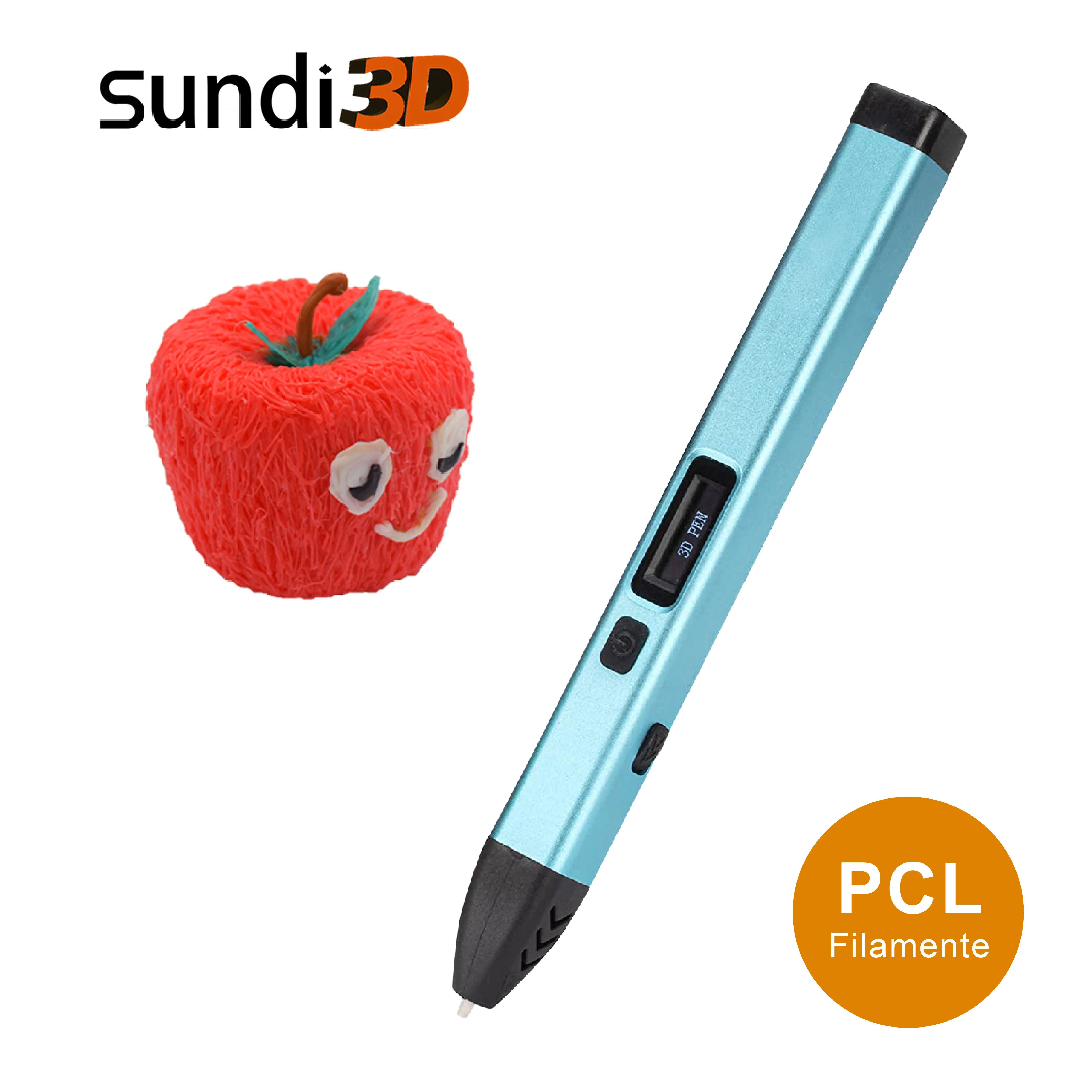 

SUNDI® Upgraded 3D Printing Pen for Kids, 1.75mm PCL with 50M Filament Set, Low Temp Eco-Friendly Ideal Children Gift