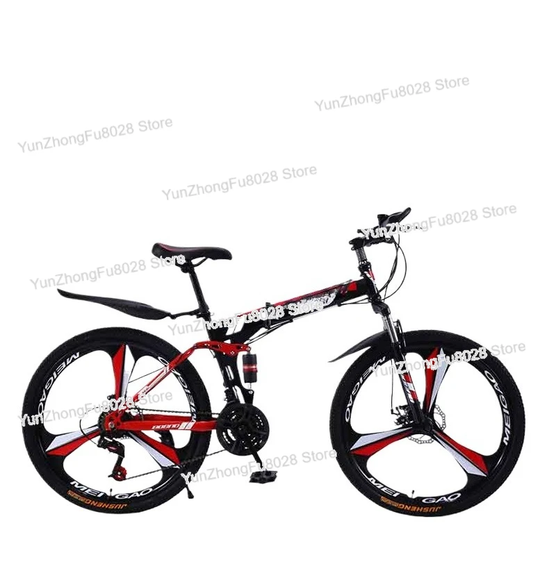 Mountain Bike 26 Inch Ten Blade Wheel 27 Speed Double Shock Absorption Male and Female Student Adult Folding Bike