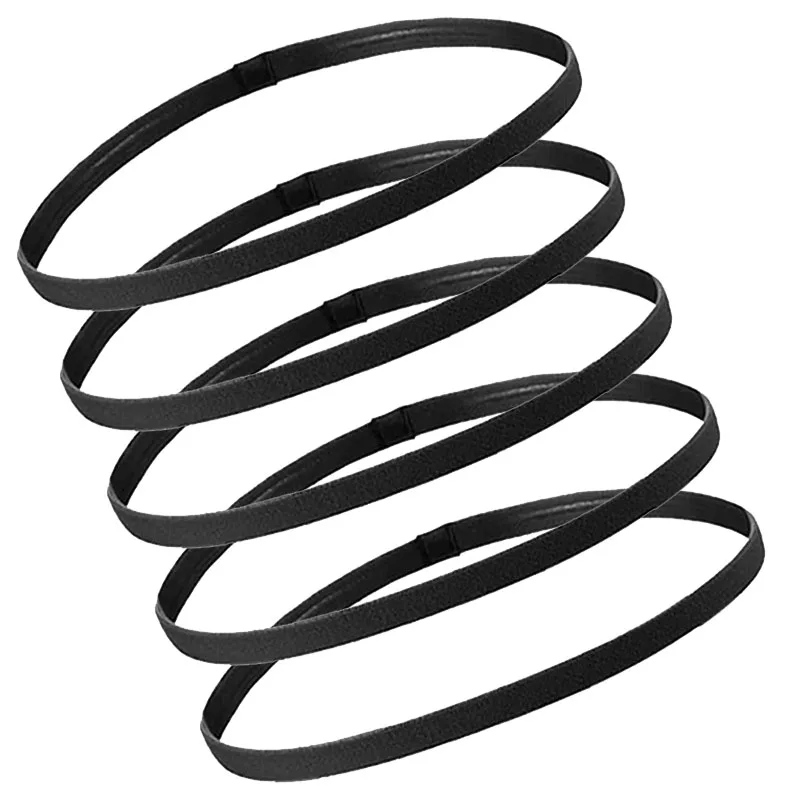 1/3/5Pcs Multicolore Color Yoga Hair Bands Sports Headband Girls Sport Anti-Slip Elastic Rubber Sweatband Football Running