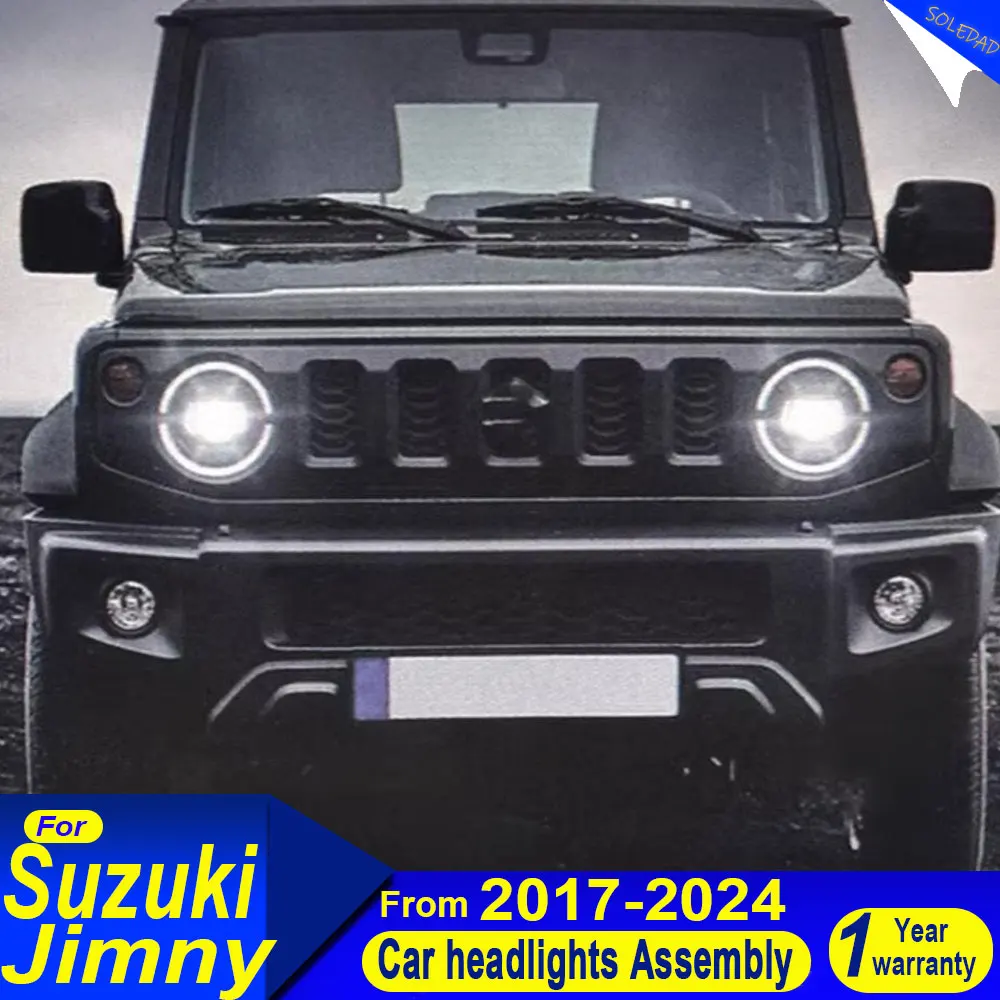 

Car Headlights For Suzuki Jimny 2018 2019 2020 2021 2022 2023 Benz G style full LED Head lamp Assembly Upgrade Projector Lens