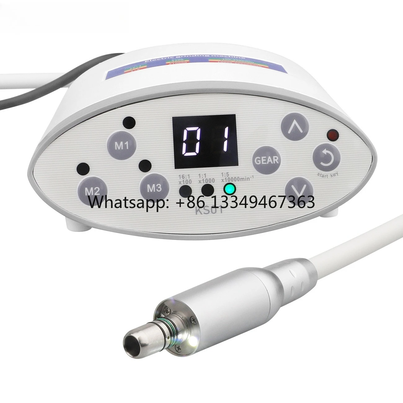 LED Electric Micromotor 1:5/1:1/16:1 Contra Angle Low Speed Handpiece Internal Water Spray 120W Power