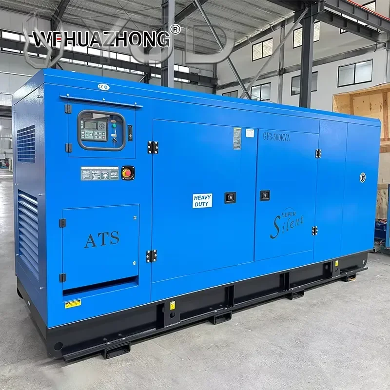 Industrial Grade 400kW Three-phase Super Silent Diesel Generator Set ATS Weatherproof Design for Large Construction Mining