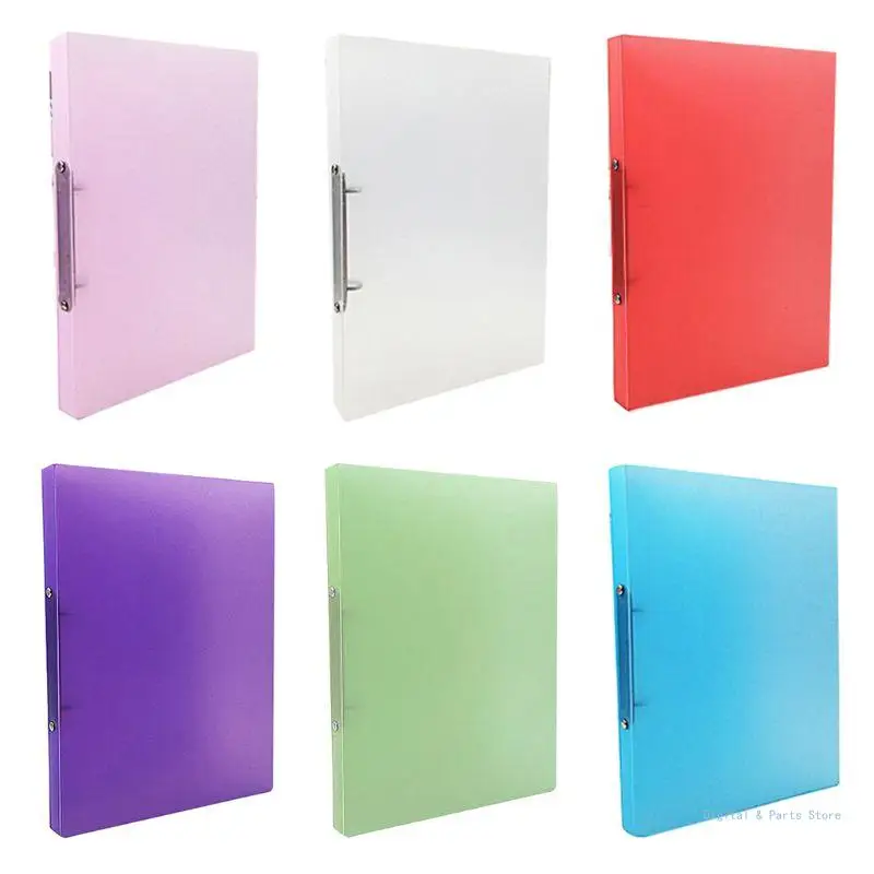 

M17F Clip File Folder Transparent Candy Color Loose Leaf Binder Storage