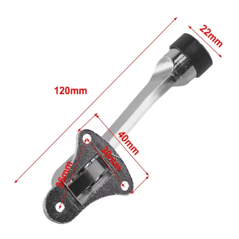 1pc Door Stopper Mute Zinc Alloy Foot-Operated Lever Door Stops Non-Slip Soft Rubber Foot Door Holder Hardware