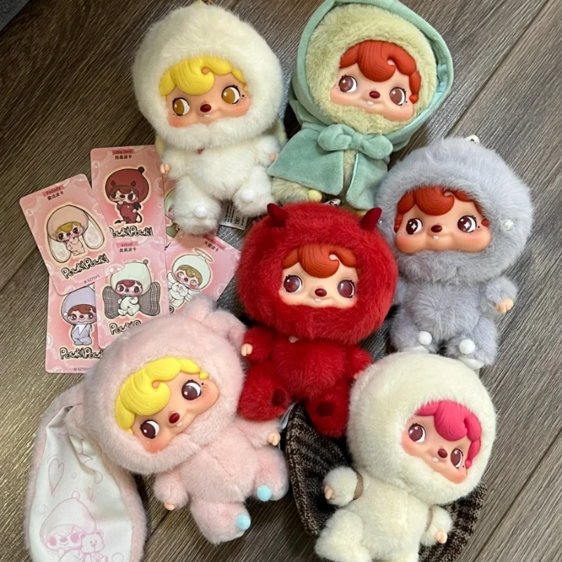 

Poukapouka Series Plush Blind Box Vinyl Face Doll Mystery Box Trendy Pendant Kawaii Dolls Desktop Decoration Collection Toy Gift