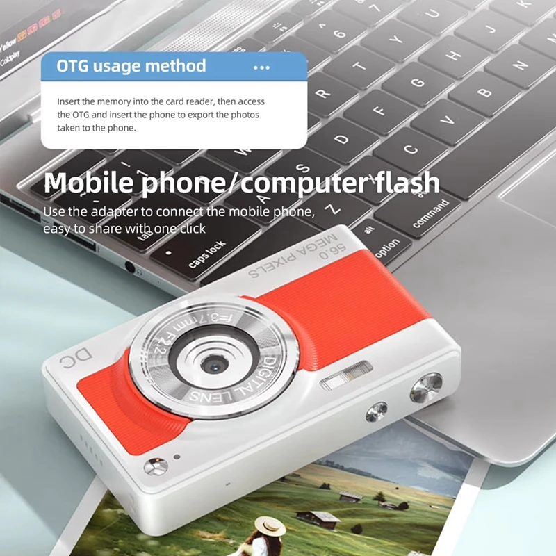 1080P Digital Camera Video Camera Camcorder 56MP 2.8 Inch IPS Screen 8X Digital Zoom Camera Gift for Kids White-A32R