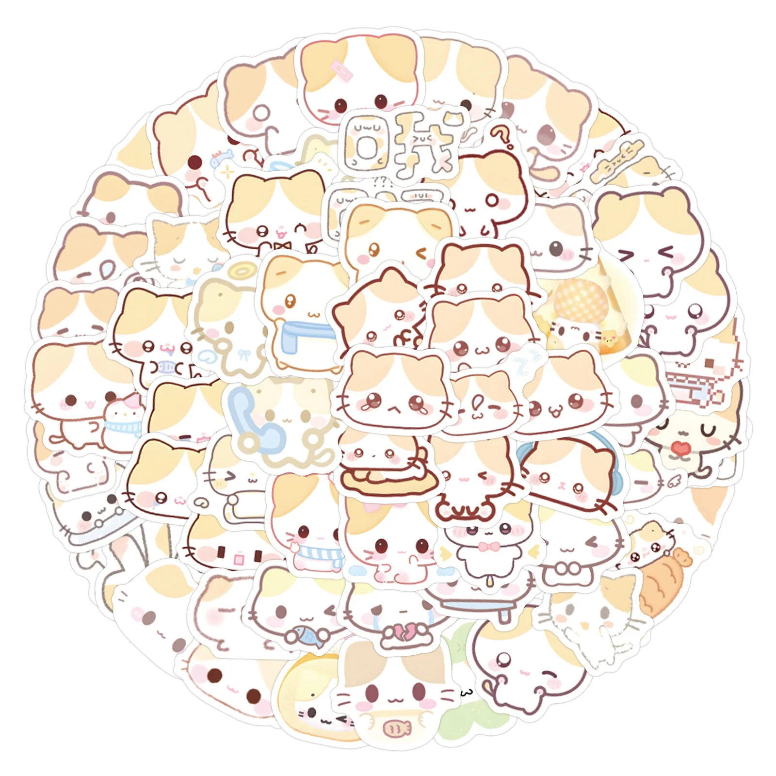 

10/30/50/105PCS Cute Mashumaro Graffiti Stickers Cartoon Cat DIY Guitar Phone Laptop Water Cup Skateboard Waterproof Decals